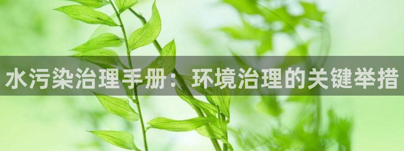 凯发网娱乐官网登录：水污染治理手册：环境