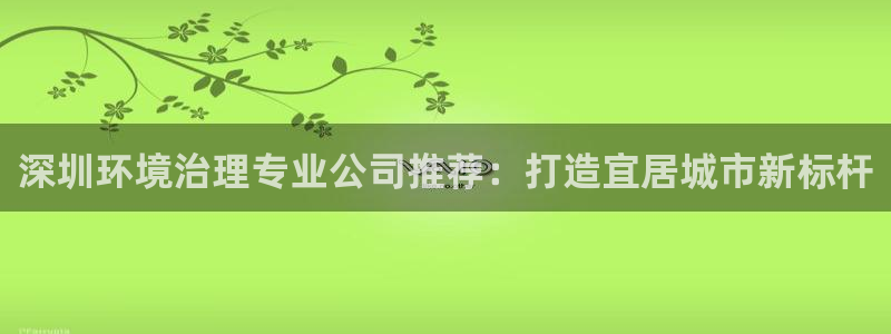 凯发k8国际首页登录|深圳环境治理专业公